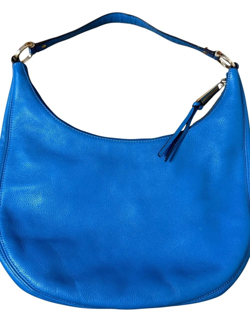 Michael Kors Bright Blue Rhea Leather Hobo Bag Medium Shoulder Handbag